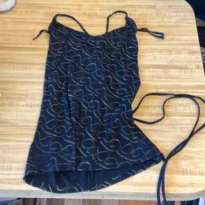 Zuliana Sparkly Black and Gold Top